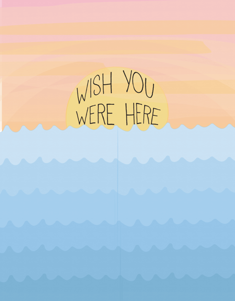 Sunset Wish You Were Here Card