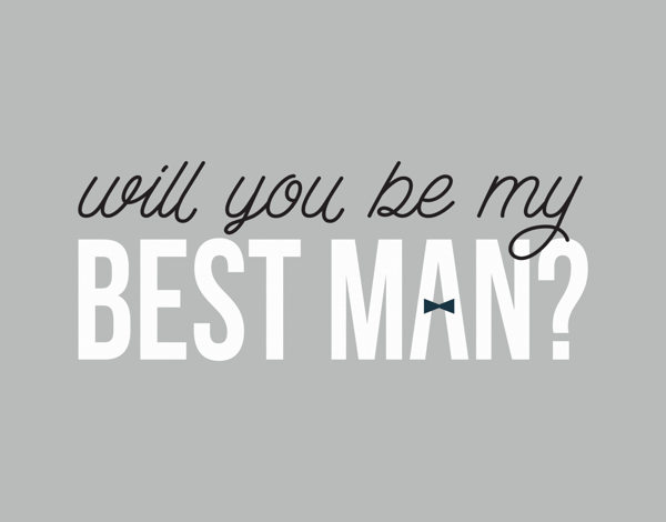 Bow Tie Will You Be My Best Man Card