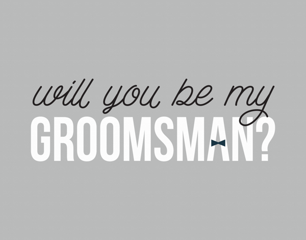 Bow Tie Will You Be My  Groomsman Card