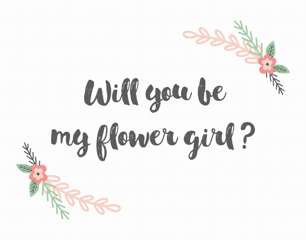 Blush Flower Will You be My Flower Girl Card
