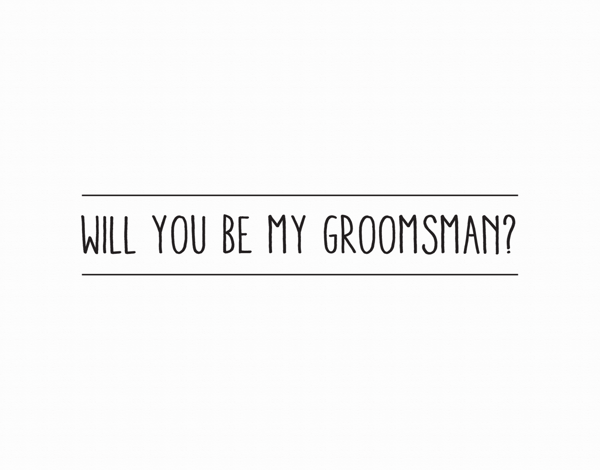 Simple Will You Be My Groomsman Card