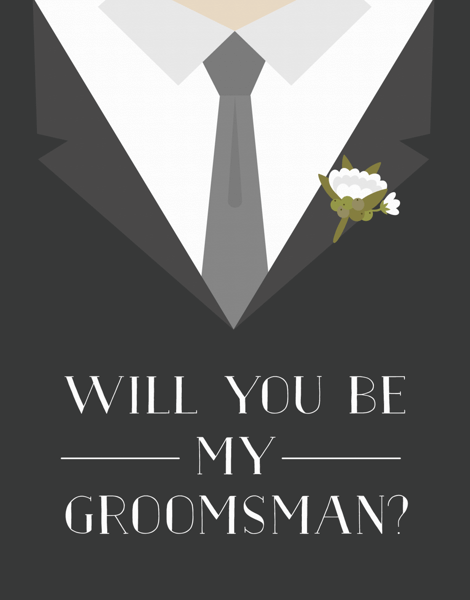 Tuxedo Will You Be My Groomsman Card