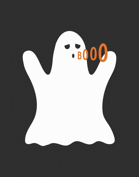 Spooky Ghost Halloween Card
