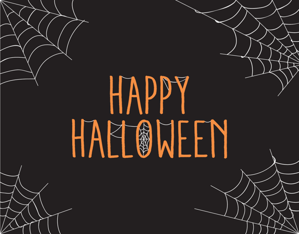Spider Web Happy Halloween Card