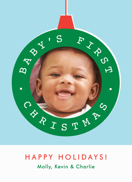 Ornament Baby's First Christmas Card
