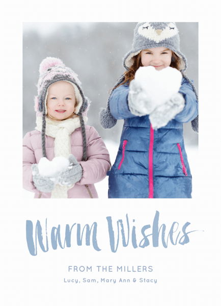 Painted Warm Wishes Holiday Card