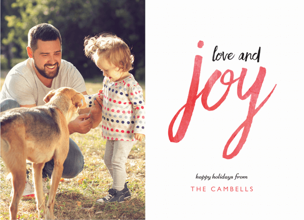 Love and Joy Brush Holiday Card