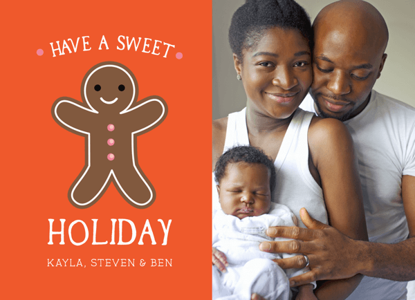 Gingerbread Man Photo Holiday Card