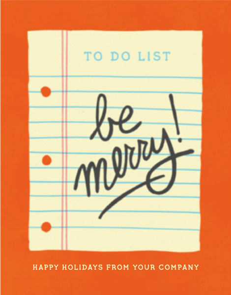 Merry To Do List Company Holiday Card