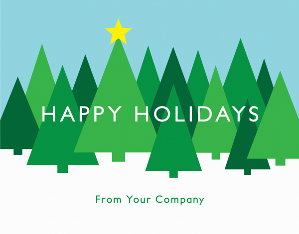 modern business holiday card