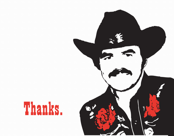 Burt Reynolds Thank You Card