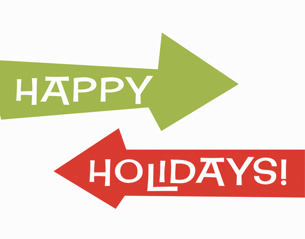 Happy Holidays Card with Arrows