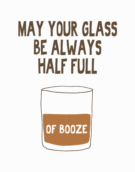 Funny Optimistic Booze Card