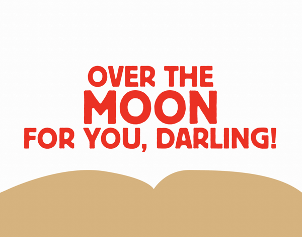 Over the Moon Valentine Card