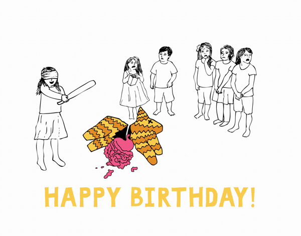 Funny Pinata Birthday Card