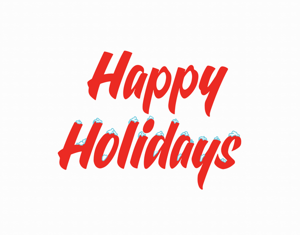 Happy Holidays Hand Lettered