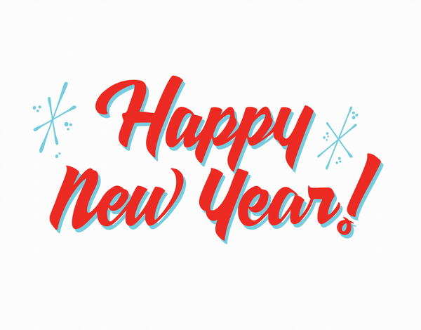 Happy New Year Hand Lettered