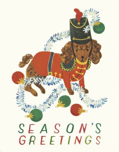 holiday-pet-poodle-greeting-card