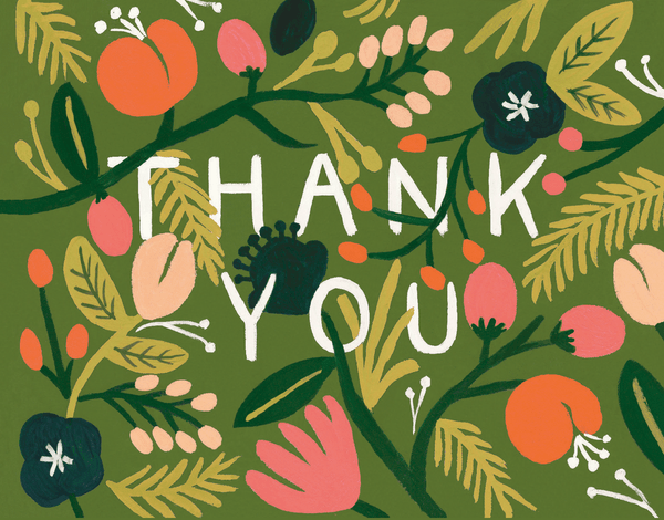 Whimsical Forest Thank You Card