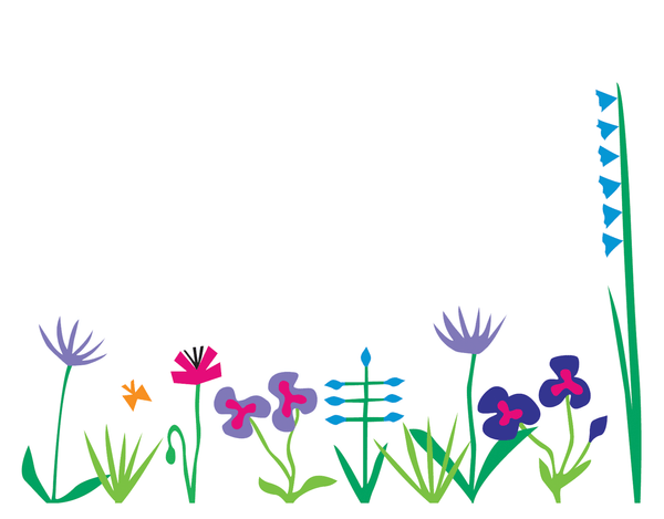 Graphic Flowerbed Stationery