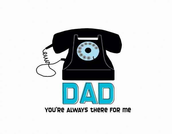 Retro Telephone Father's Day Card