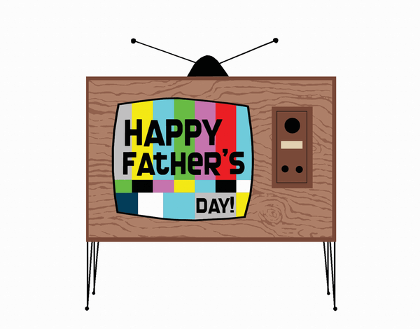 Retro TV Father's Day Card