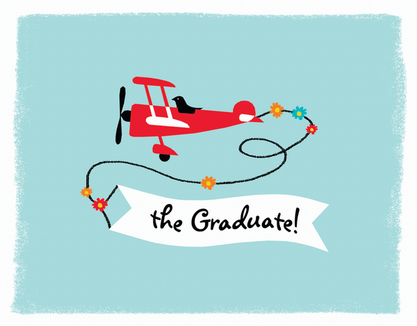 Plane Graduation Congrats Card