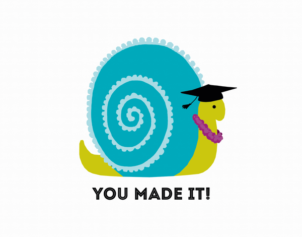 Snail Graduation Congrats Card