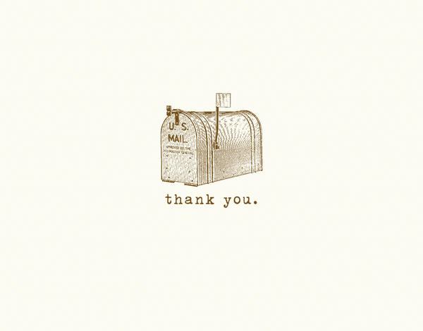 Small Mailbox Thank you Card