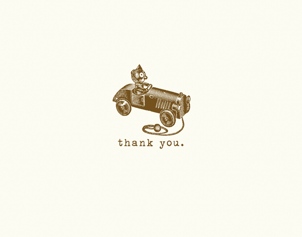 Vintage Toy Thank You Card