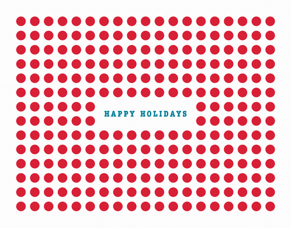 Red Circles Holiday Card