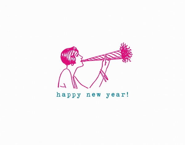 Noisemaker Happy New Year Card