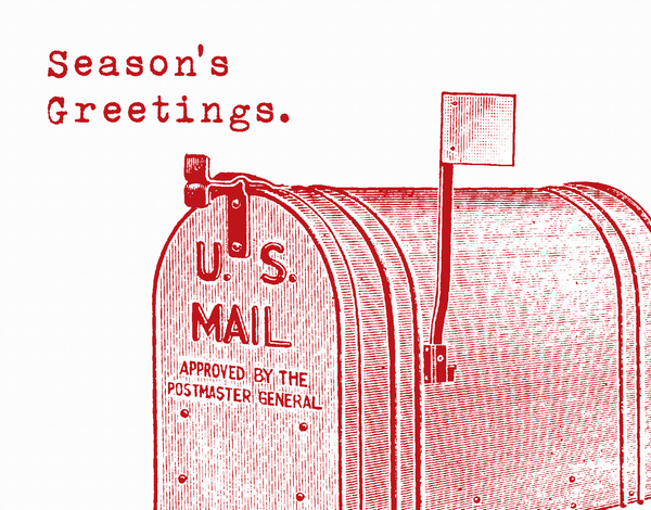 Mailbox Season's Greetings Card