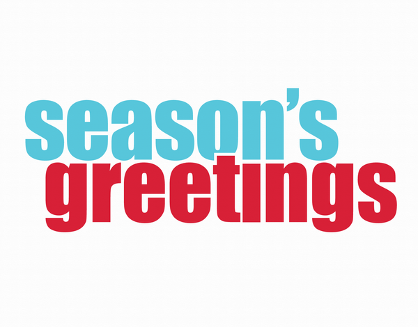 Bold Season's Greetings Holiday Card