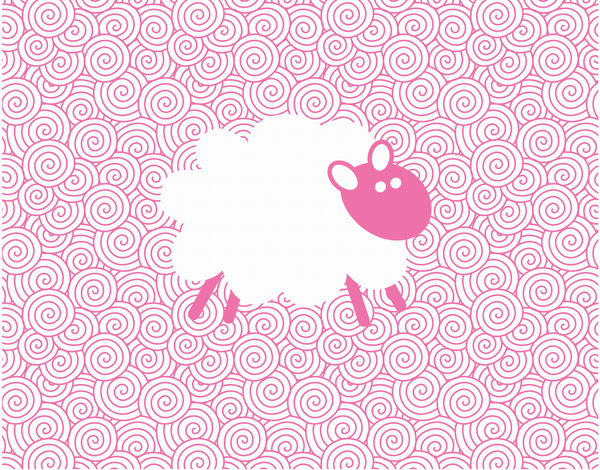 Pink Sheep Greeting Card