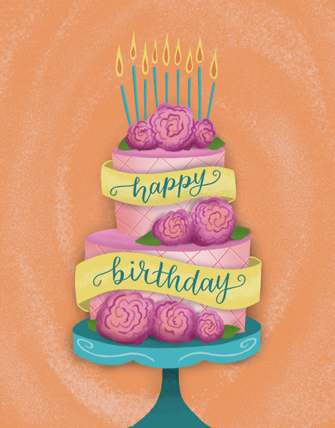 Princess Floral Birthday Cake