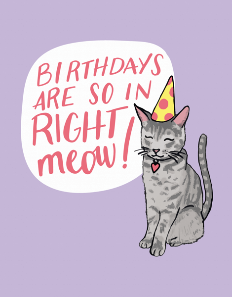 Punny Cat Birthday Card