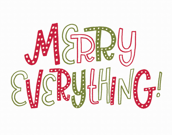 funky merry everything holiday greeting