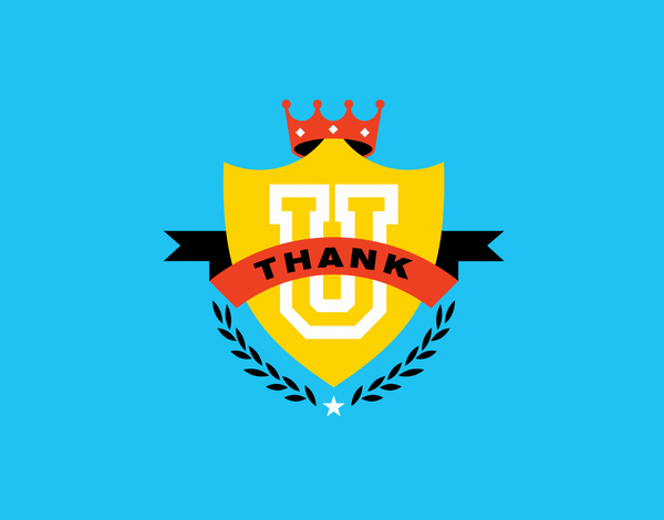 Graphic Crest Thank You Card