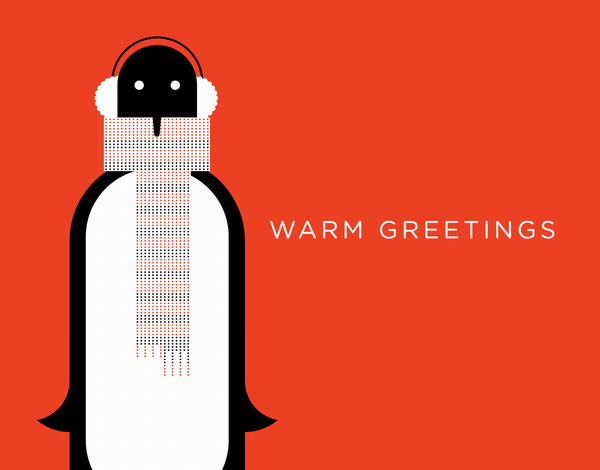 Penguin in Scarf Holiday Card
