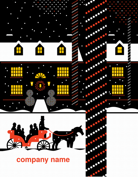 Horse Carriage Business Holiday Card