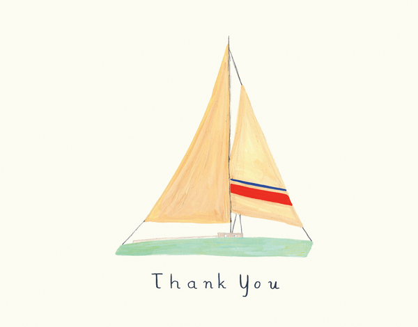 Elegant Sailboat Thank You Card