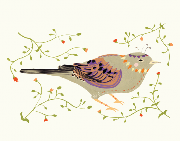 Decorative Bird Greeting Card