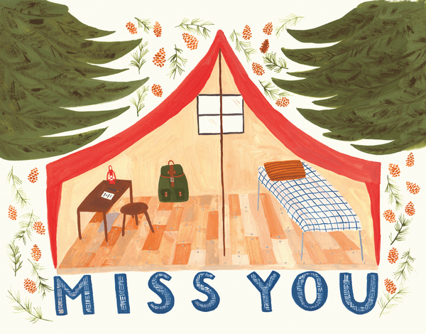 Painted Tent Miss You Card