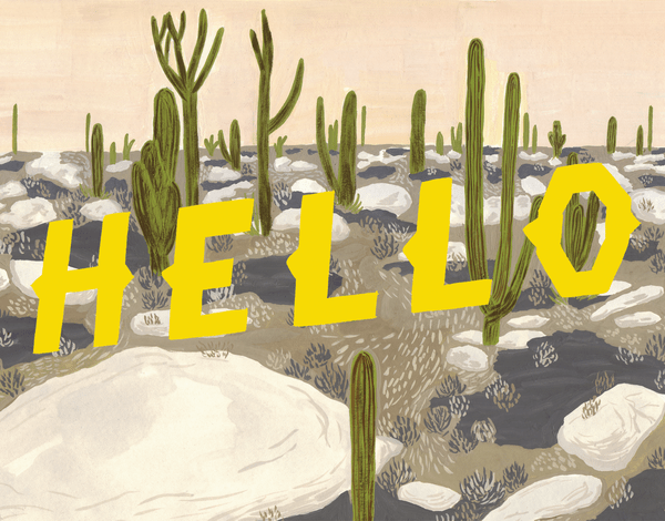 Painted Desert Hello Card