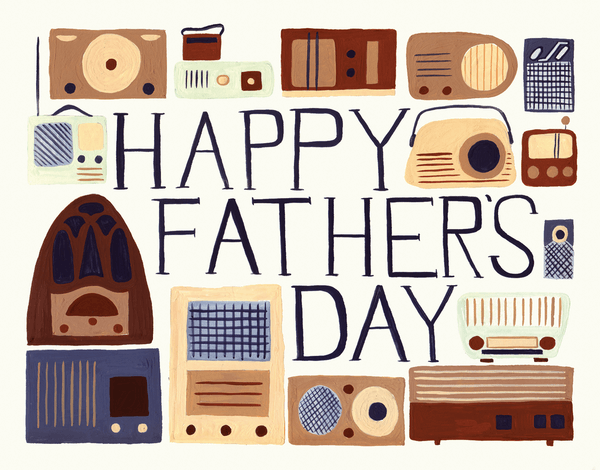 Painted Radio Father's Day Card