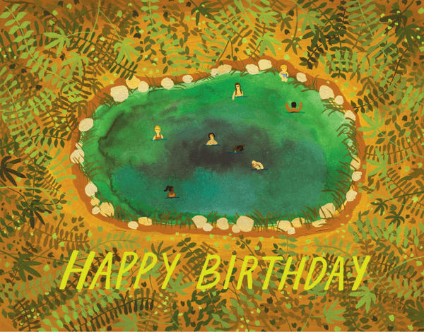 Hot Springs Birthday Card