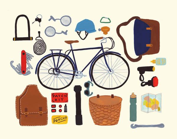 Cycling Gear Art Card