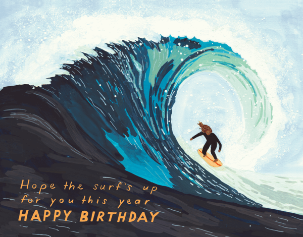 Surf's Up Birthday Card