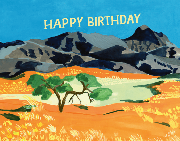 Orange Desert Birthday